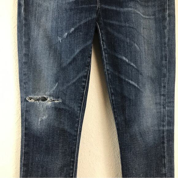 Agolde Sophie Crop Distressed Starwood Raw Hem Torn Knee Made in USA Jeans 29 - Picture 10 of 15